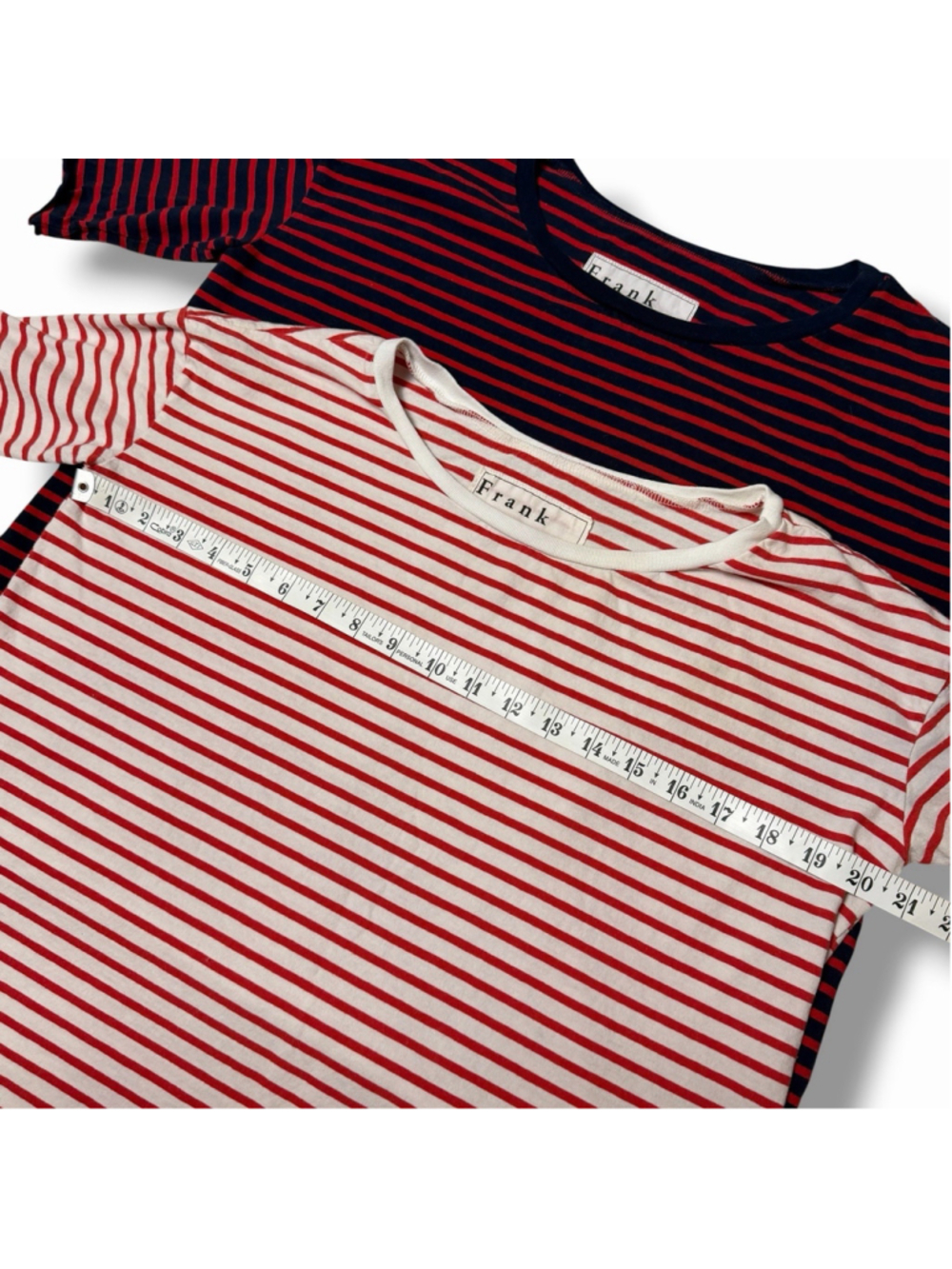Frank & Eileen Josephine LOT x2 French Stripe Boxy Tee S Red/White & Navy/Blue - Picture 4 of 16